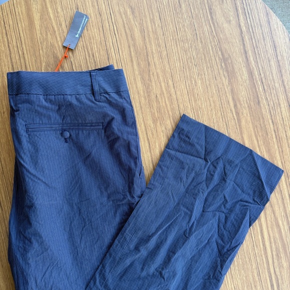 NWT Modern Amusement Pinstripe Slacks Navy 36x33 Men’s Cotton - Picture 2 of 8